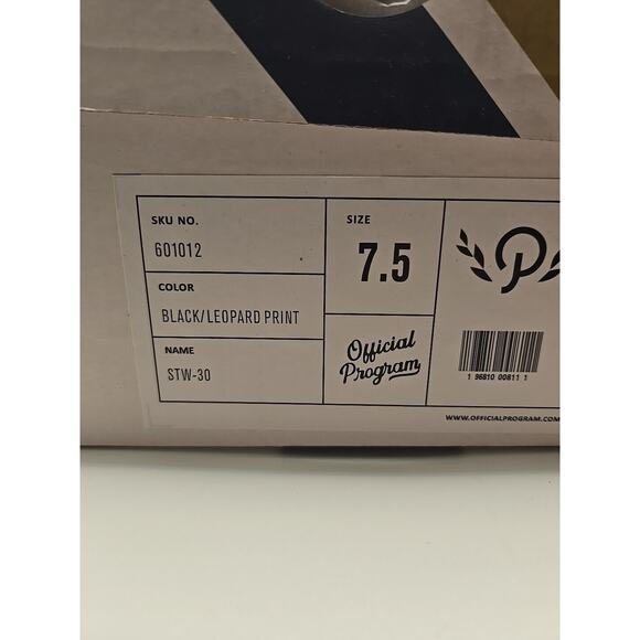 Official Program Sneakers Black/Leopard Print Women's Size 7.5M New In Box - Picture 7 of 7